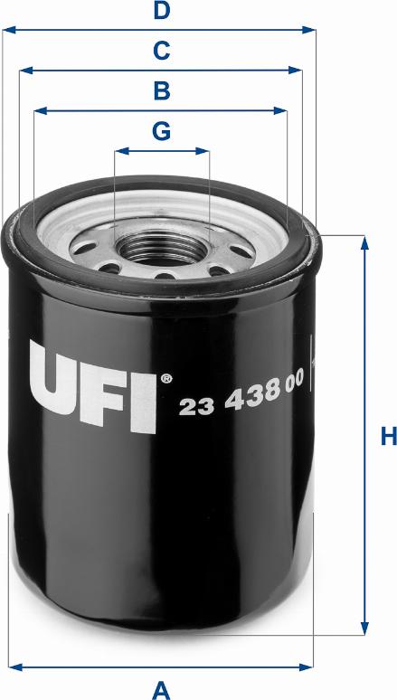 UFI 23.438.00 - Öljynsuodatin inparts.fi