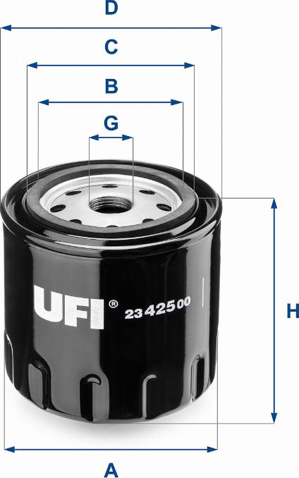 UFI 23.425.00 - Öljynsuodatin inparts.fi