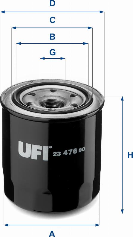 UFI 23.476.00 - Öljynsuodatin inparts.fi