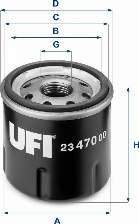 UFI 23.470.00 - Öljynsuodatin inparts.fi