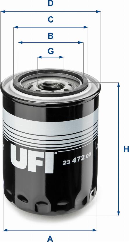 UFI 23.472.00 - Öljynsuodatin inparts.fi