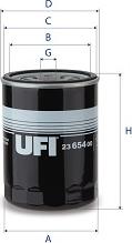 UFI 23.654.00 - Öljynsuodatin inparts.fi