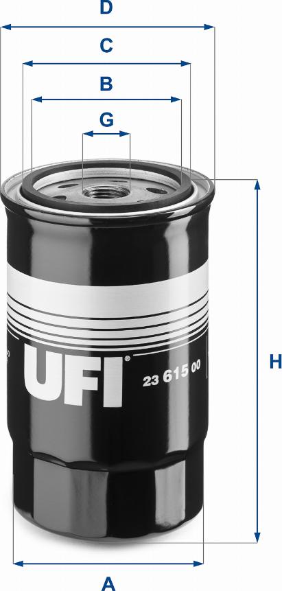 UFI 23.615.00 - Öljynsuodatin inparts.fi