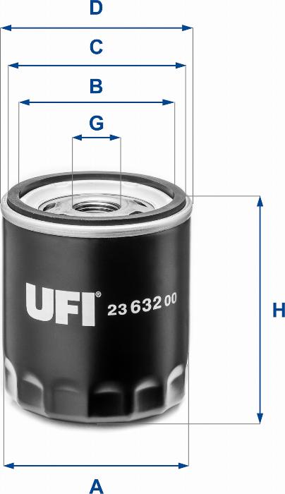 UFI 23.632.00 - Öljynsuodatin inparts.fi