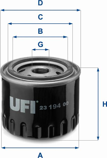 UFI 23.194.00 - Öljynsuodatin inparts.fi