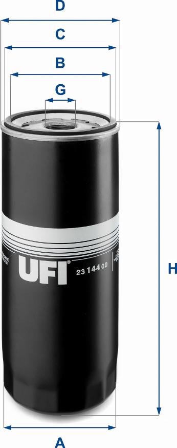 UFI 23.144.00 - Öljynsuodatin inparts.fi