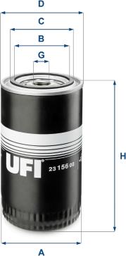 UFI 23.156.00 - Öljynsuodatin inparts.fi