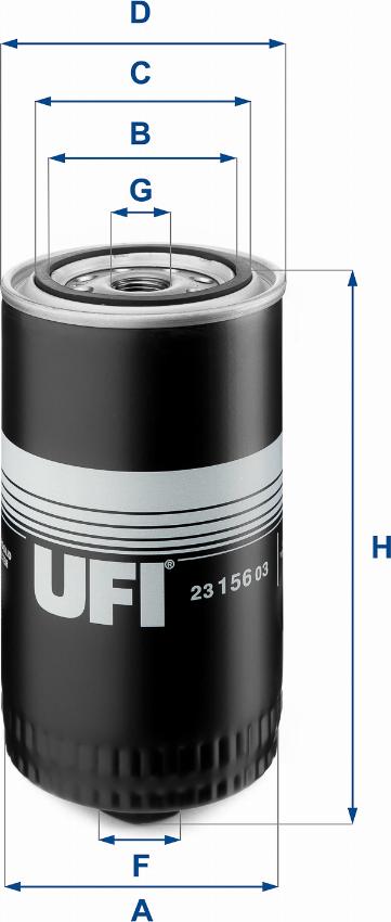 UFI 23.156.03 - Öljynsuodatin inparts.fi