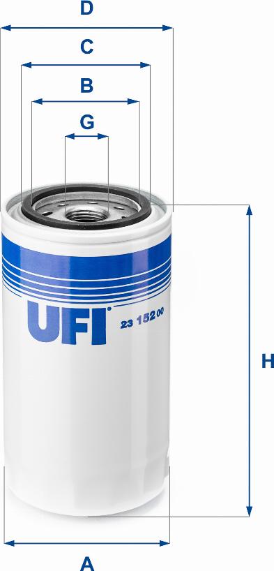 UFI 23.152.00 - Öljynsuodatin inparts.fi