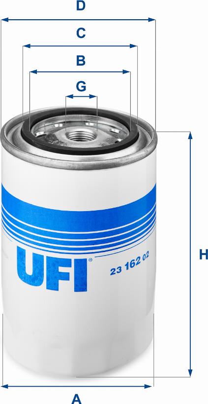 UFI 23.162.02 - Öljynsuodatin inparts.fi