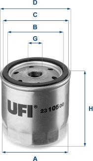 UFI 23.105.00 - Öljynsuodatin inparts.fi