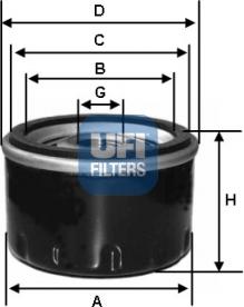 UFI 23.134.01 - Öljynsuodatin inparts.fi