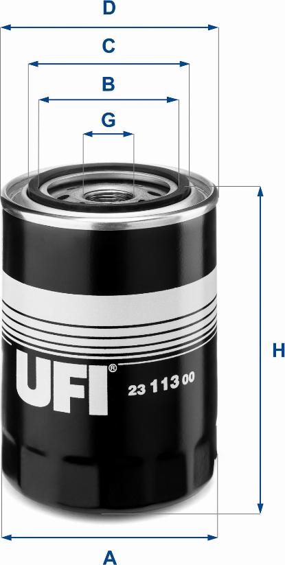 UFI 23.113.00 - Öljynsuodatin inparts.fi