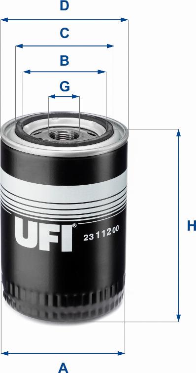 UFI 23.112.00 - Öljynsuodatin inparts.fi