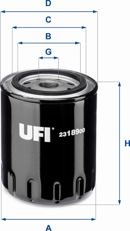 UFI 23.189.00 - Öljynsuodatin inparts.fi