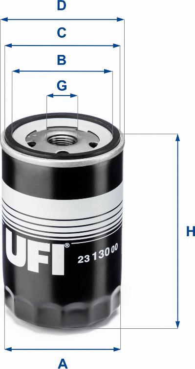 UFI 23.130.00 - Öljynsuodatin inparts.fi