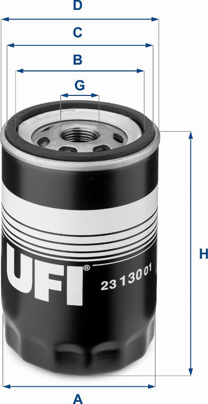 UFI 23.130.01 - Öljynsuodatin inparts.fi