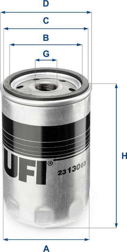 UFI 23.130.03 - Öljynsuodatin inparts.fi