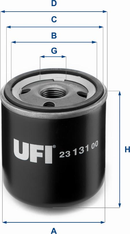 UFI 23.131.00 - Öljynsuodatin inparts.fi