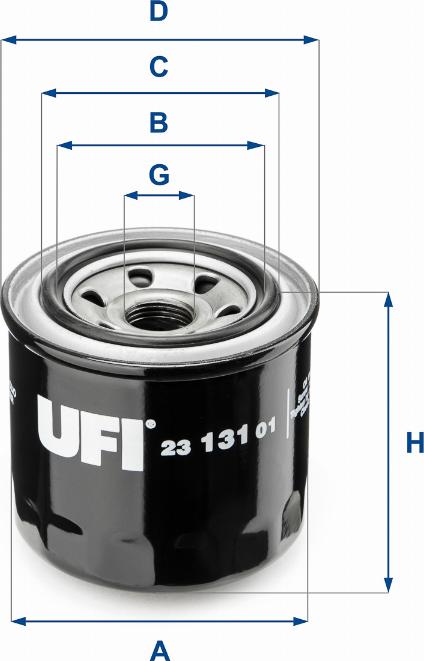 UFI 23.131.01 - Öljynsuodatin inparts.fi