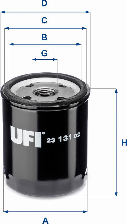 UFI 23.131.02 - Öljynsuodatin inparts.fi