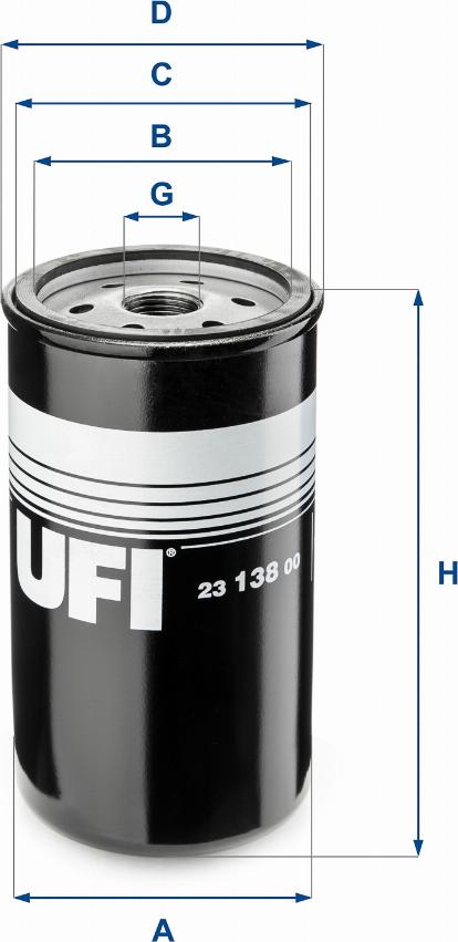 UFI 23.138.00 - Öljynsuodatin inparts.fi