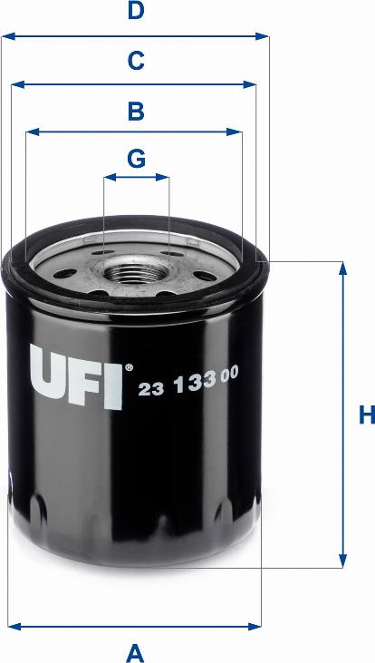 UFI 23.133.00 - Öljynsuodatin inparts.fi