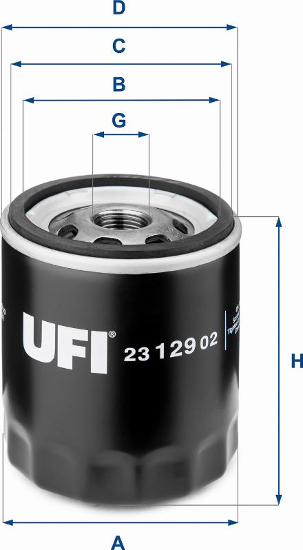 UFI 23.129.02 - Öljynsuodatin inparts.fi