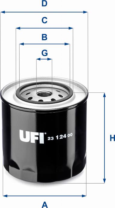 UFI 23.124.00 - Öljynsuodatin inparts.fi