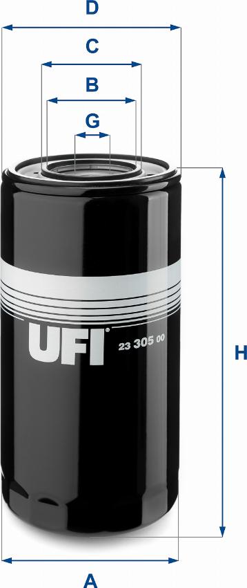 UFI 23.305.00 - Öljynsuodatin inparts.fi