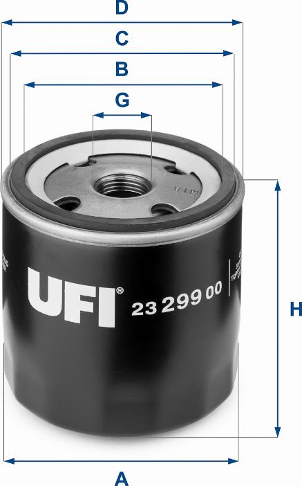UFI 23.299.00 - Öljynsuodatin inparts.fi