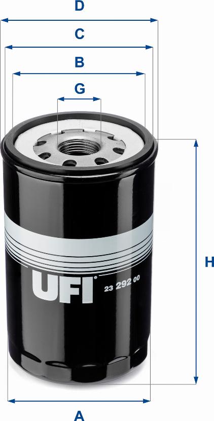 UFI 23.292.00 - Öljynsuodatin inparts.fi