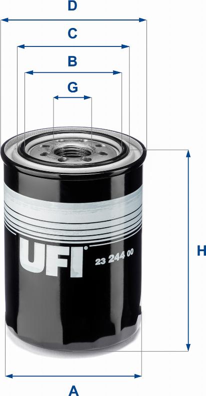 UFI 23.244.00 - Öljynsuodatin inparts.fi