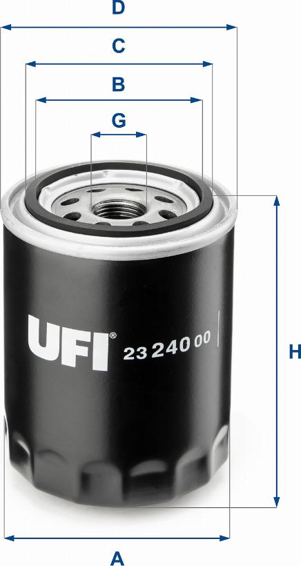 UFI 23.240.00 - Öljynsuodatin inparts.fi