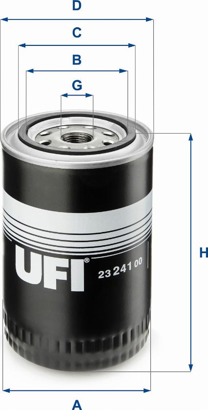 UFI 23.241.00 - Öljynsuodatin inparts.fi