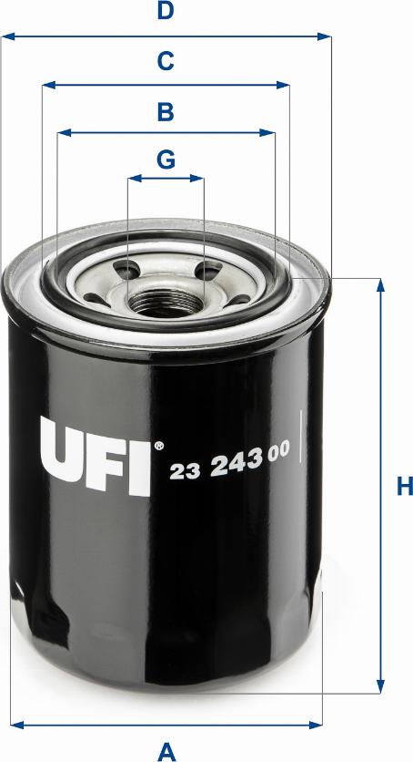UFI 23.243.00 - Öljynsuodatin inparts.fi
