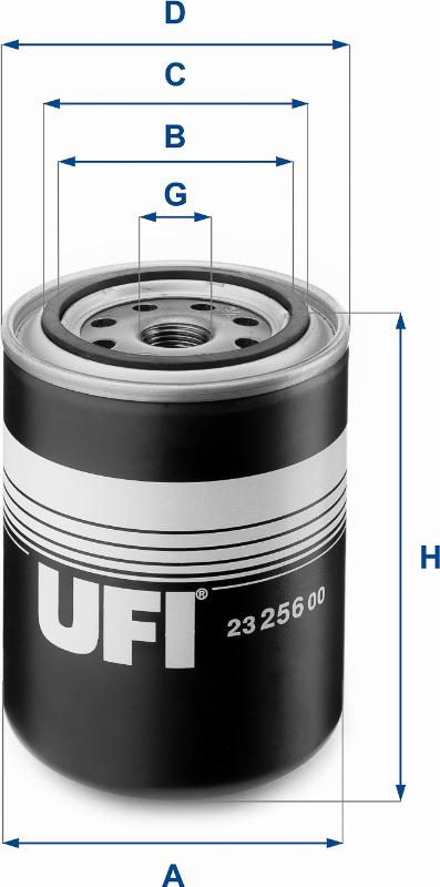 UFI 23.256.00 - Öljynsuodatin inparts.fi