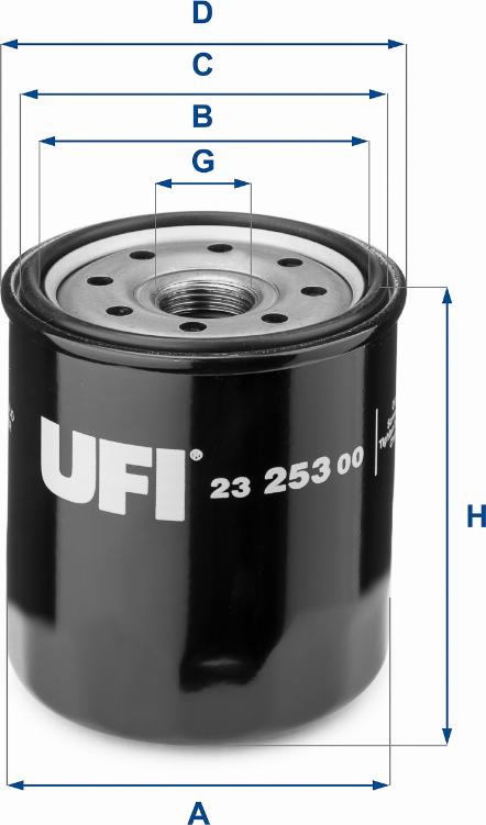 UFI 23.253.00 - Öljynsuodatin inparts.fi