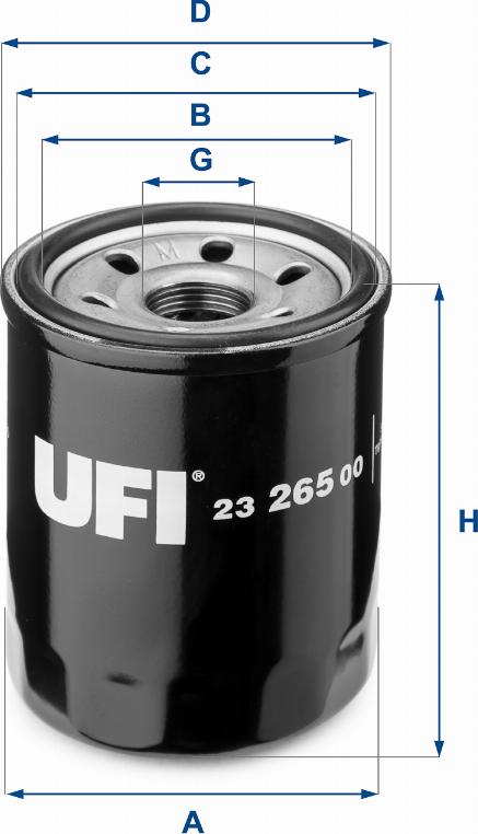 UFI 23.265.00 - Öljynsuodatin inparts.fi