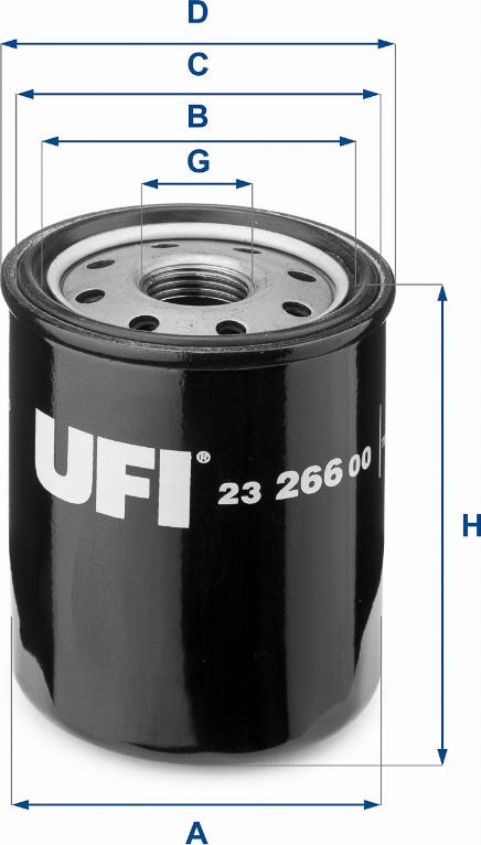 UFI 23.266.00 - Öljynsuodatin inparts.fi