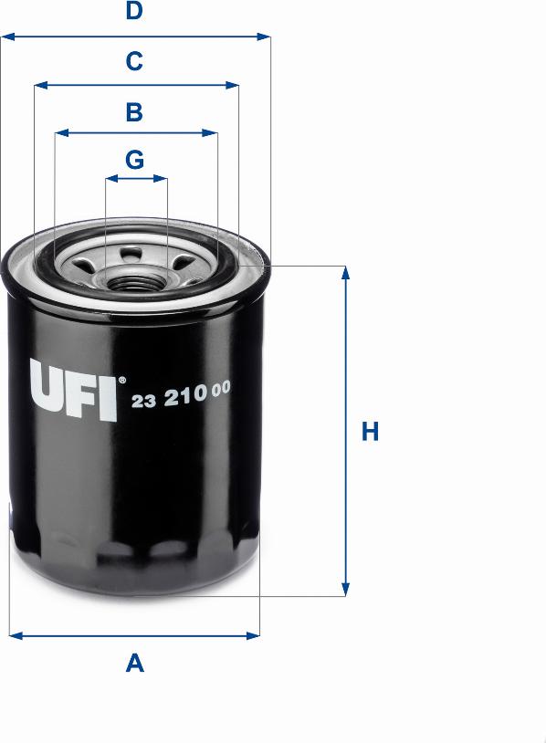 UFI 23.210.00 - Öljynsuodatin inparts.fi