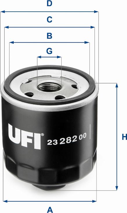 UFI 23.282.00 - Öljynsuodatin inparts.fi