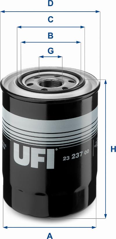 UFI 23.237.00 - Öljynsuodatin inparts.fi