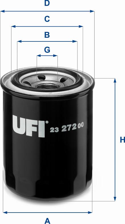 UFI 23.272.00 - Öljynsuodatin inparts.fi