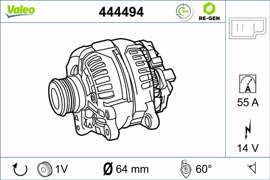 Valeo 444494 - Laturi inparts.fi