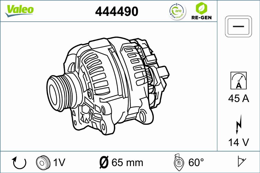 Valeo 444490 - Laturi inparts.fi