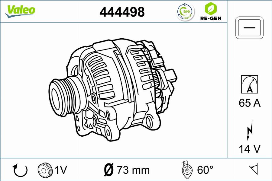 Valeo 444498 - Laturi inparts.fi