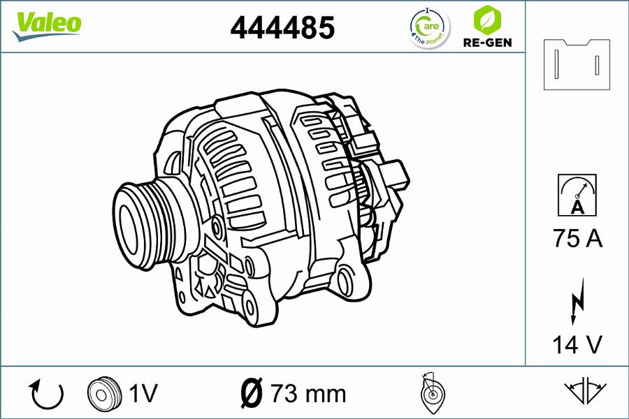 Valeo 444485 - Laturi inparts.fi