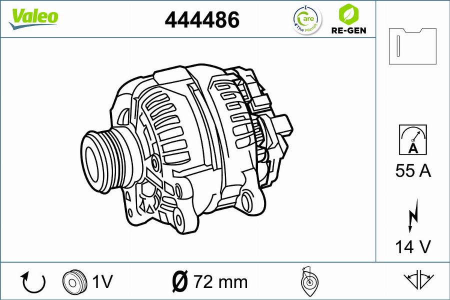 Valeo 444486 - Laturi inparts.fi