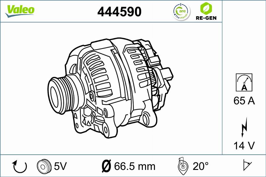 Valeo 444590 - Laturi inparts.fi